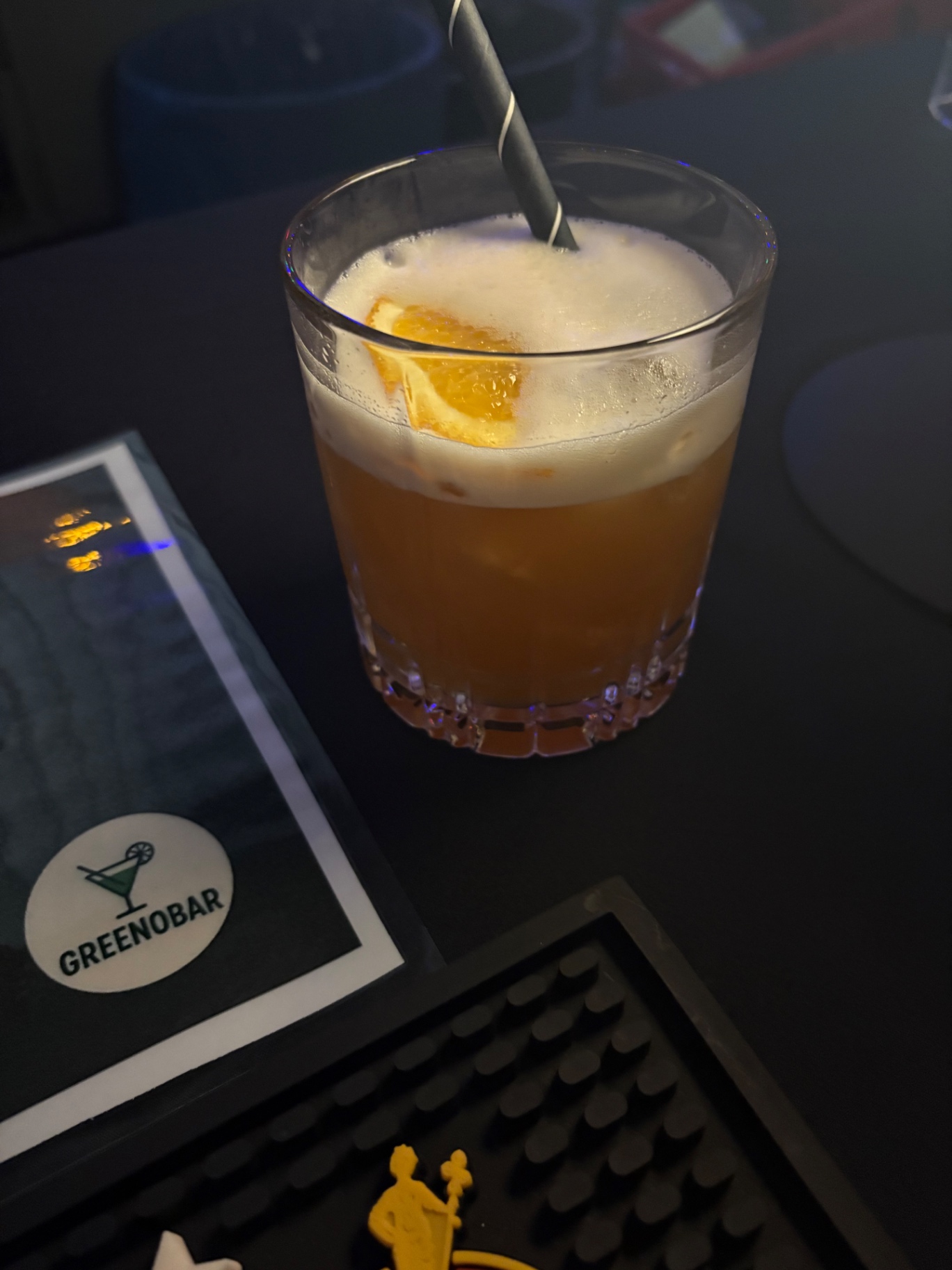 Whiskey Sour mit Greenobar Menü